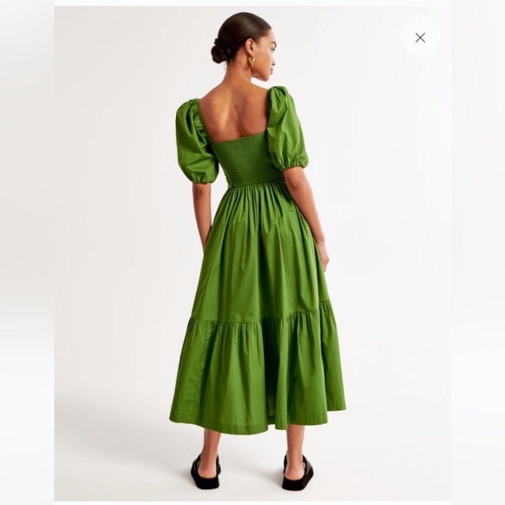 Emerson Poplin Puff Sleeve Midi Dress - Picture 5 of 7